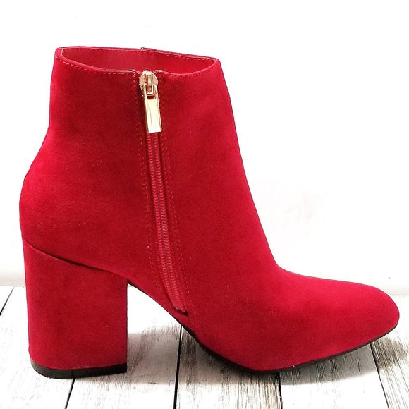 Chic Red Ankle Booties - Picture 3 of 4